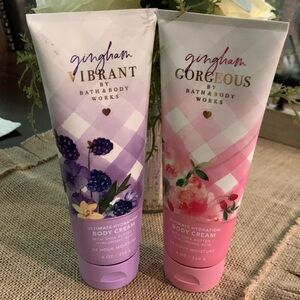 Bath & Body Works Gingham Vibrant/Gorgeous Body Cream Bundle